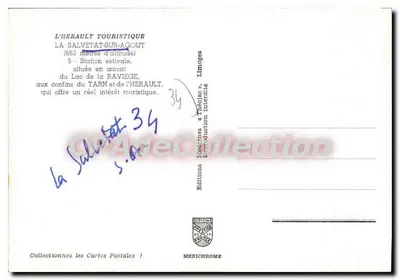 La Salvétat-sur-Agout — Estação de verão acima do lago de Raviege — Edições Diplomate & Mexichrome — Verso