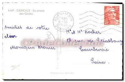 Die Storch — Pointe des Crollles — Die Storch — Rückseite
