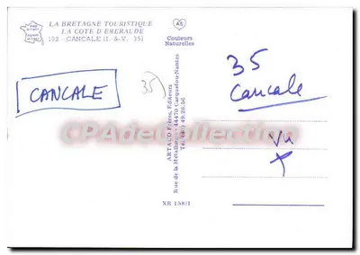 Cancale — Centre Ostreicole — Artaud Frères, XR 158/1 — Rückseite