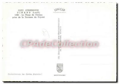 Dinard — Wybrzeże Emeraude — widok plaży Ecluse z Tarasy Crystal — Lumicap — Rewers