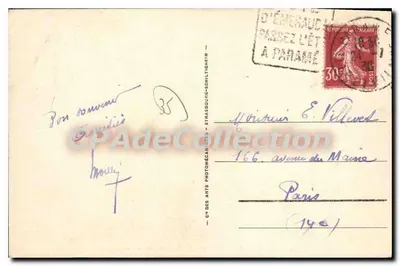 Paramé - A Praia em Direção a Rochebonne e aos Hotéis — Bilhete postal antigo n°37, editor Paramé — Verso