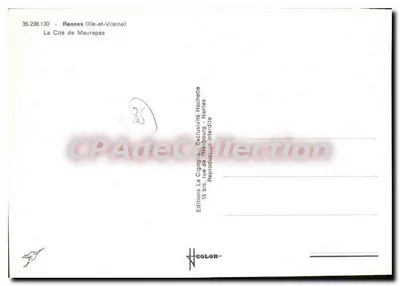 Rennes - Maurepas — La Cité de Maurepas — Éditions La Cigoglie — Verso