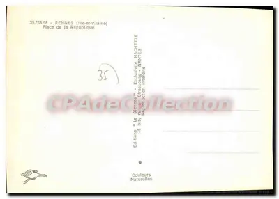रेन्स (इल-एत-विलान) — रिपब्लिक प्लेस — 'ला सिनेमा' हैचेट, मैंटीज़ के छापा — पीछे
