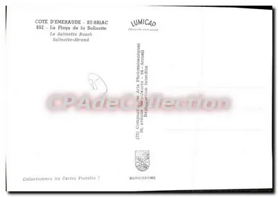 Côte d'Émeraude - St-Briac — La Plage de la Salinette — Lumicap — Verso