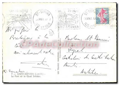 Saint-Servan (Ille-et-Vilaine) — O Porto e o Quai Solidor — editor M. Dancher, n°9 — Verso