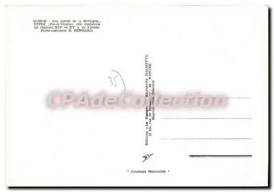 Vitré (Ille-et-Vilaine) — château XIVe et XVe siècles — Éditions « La Cigogne » — Verso
