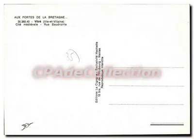 Middeleeuwse straat in Vitré — La Cigogne — Uitgave La Cigogne — Achterkant