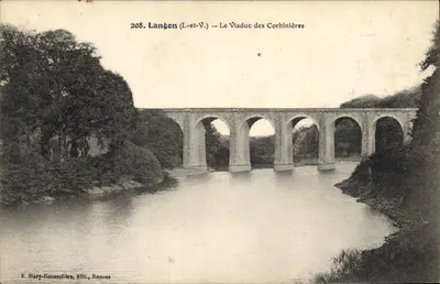 Langon (Lot-et-Garonne) — O Viaduto das Corbinières — E. Mary-Roussellière, editor, Renneves