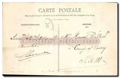 Châteauneuf (L.-et-V.) — Entrada do Forte — J. Sorel, editor, Réthues — Verso