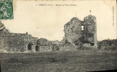 Hédé (I.-et-V.) — Ruínas do Velho Castelo — Imprimeries Réunies, Noury