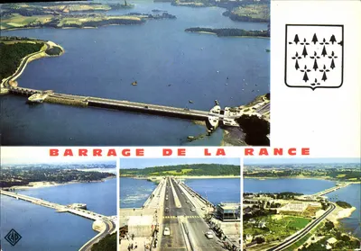 Barragem da Rance — vista aérea — CAD