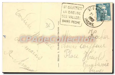 Saint-Gaultier (Indre) — Vale do rio Creuse — Verso