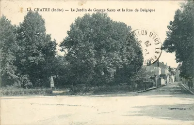La Chatre (Indre) — O Jardim de George Sand e a Rue de Belgique — A. Bourg, Ed.