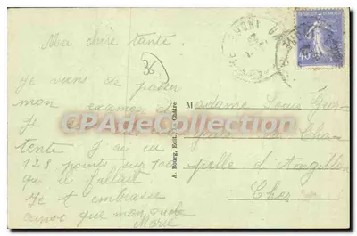 La Chatre (Indre) — O Jardim de George Sand e a Rue de Belgique — A. Bourg, Ed. — Verso