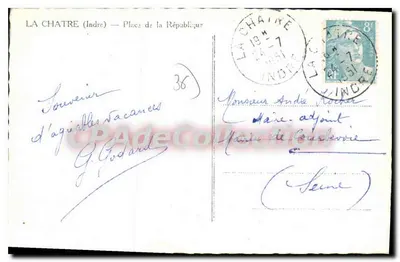 La Châtre (Indre) — Plac Republiki — Pomnik upamiętniający zmarłych z figurą Sprawiedliwości — Rewers