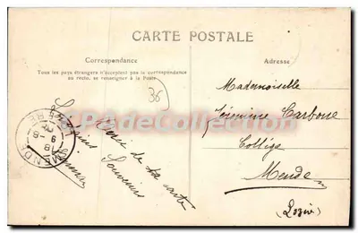 Le Blanc — Zamek — widok na rzekę — Wydawnictwo Yve Villiers — Rewers