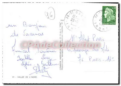 Dolina Indry — Kolekcja krajobrazów i miejsc — Combiér Imprimeur (71-S-2-L) — Rewers