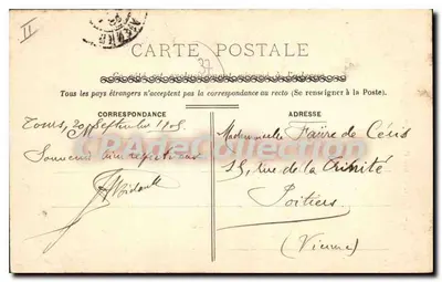 Tours — Praça Plumereau e Rua do Change — CPAPHIL — Verso
