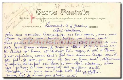 Vouvray (Loire-et-Loire) — O ponte — GB 3 — Verso