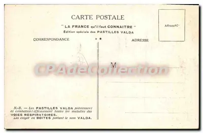 Tours — Amboise — O Belfo — Depto. da Indre-et-Loire — Edição especial Pastilles Valda — Verso