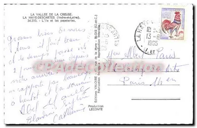 La Haye-Descartes — Wyspa i papierkownie — Wydawnictwo Valoire — Rewers