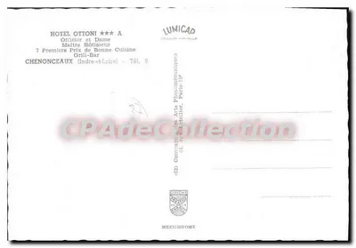 Hotel Ottoni *** w Chenonceaux — wydawca Lumicad, seria Mexichrome — Rewers