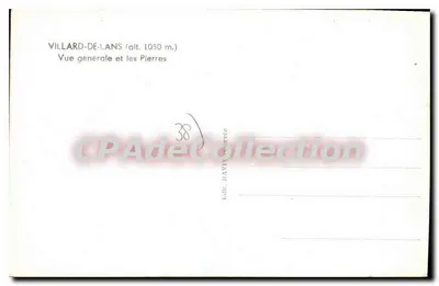Villard-de-Lans — Ogólny widok i kamienie — Éd. RAVIN, n°38 — Rewers