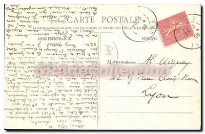 Zamek Montmeilleur, blisko Mens - W oddali Ferrand — wydawca A. BAC - n° 38 — Rewers