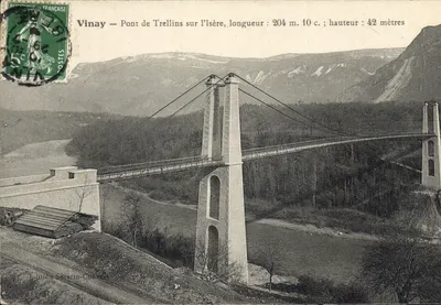 Vinay — Ponte de Trellins sobre a Isère — Edição Séverin-Conver