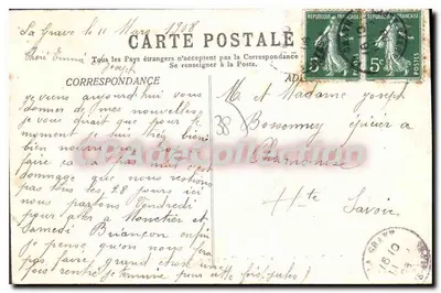 La Grave — Widok panoramiczny — Papeterie des Alpes Eug. Robert, Grenoble — Rewers