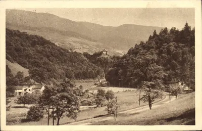 Les Gorges du Sonnant, le Château et la Maison de Moitière — URIAGE — Imp. & Mes. Edit. Dornach