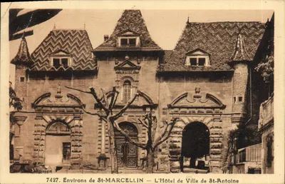 Arredores de St-MARCELLIN — O Hotel de Ville de St-Antoine — editor Bihalson, n° 7427