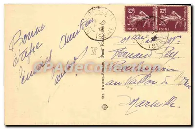 Arredores de St-MARCELLIN — O Hotel de Ville de St-Antoine — editor Bihalson, n° 7427 — Verso