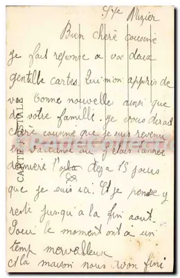 Esquiadores em SAINT-NIZIER — Les Trois Pucelles — Cliché Oddeux, Grenoble — Verso