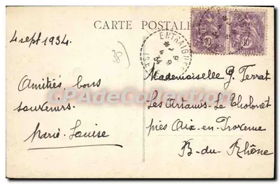 Chemin de fer de La Mure - Dauphiné — Wydawca E. R. nr 569 — Rewers