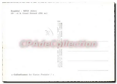 Mens — vista panorâmica com o Grande Ferrand — Comsier Imp. M. (S.-et-L.) — Verso