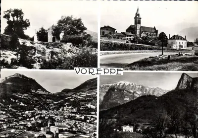 Voreppe — vista panorâmica e igreja — editor J. Célard