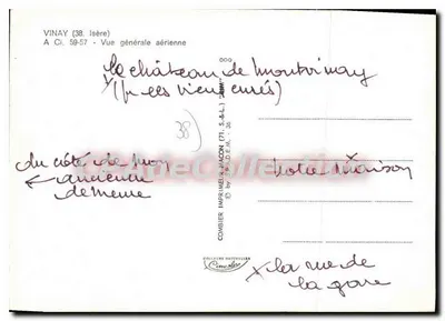 Vinay (38) — Vista geral aérea — Combiér Impressor Mâcon (71, S.A.L.) — Verso