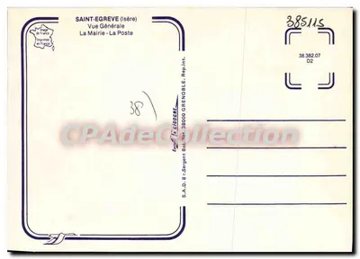 Saint-Égrève — Widok ogółem — S.A.D. - La Poste — Rewers