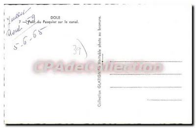 Dole — Most Pasquier nad kanałem — Zbiór Glatigny — Rewers