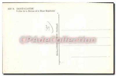 Saint-Claude — Vale da Bienne e o Monte Bouchaux — Edição CHOSSEROS — Verso