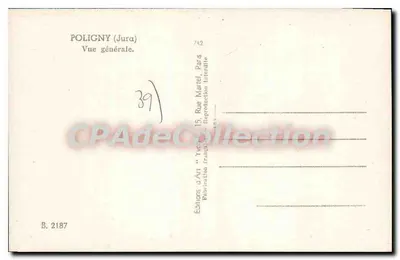 Poligny (Jura) — Vista geral — Edições de Arte 'Ycart', Rua Martel, B. 2187 — Verso