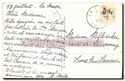 Il Crêt de Chalame (alt. 1548 m) — I Cime del Giura — Cl. Michaux, n° 559 — Verso