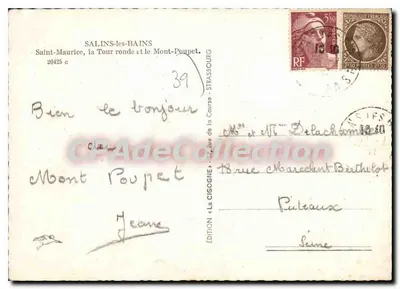 Saint-Maurice, a Torre Redonda e o Mont-Poupet — Edição La Cigogne, Strasbourg — Verso