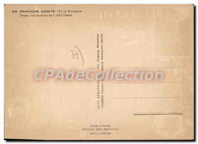 Em Franche-Comté (9) La Brodeuse — P. Welcomme — Verso