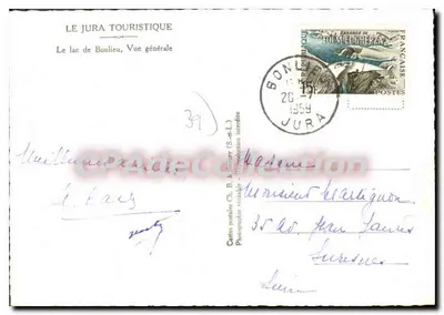 O lago de Bonlieu — Vista geral — LE JURA TOURISTIQUE — Verso