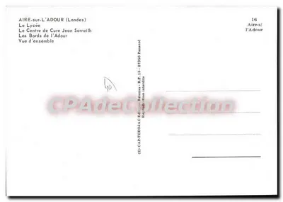 Aire-sur-l'Adour — vista geral — CAP-THEOAC Éditions Réunies — Verso