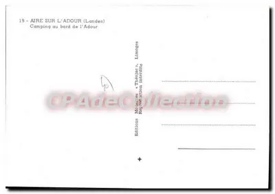 Aire sobre o Adour — Camping à beira do Adour — Edições Médières « Théoljac » — Verso