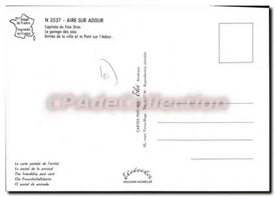 Aire-sur-Adour — cidade e ponte sobre o Adour — Élèe — Verso