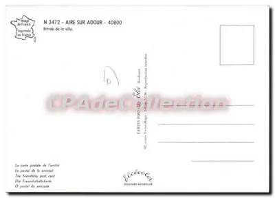 Aire-sur-Adour — Entrada da cidade — Editado por Élécé — Verso